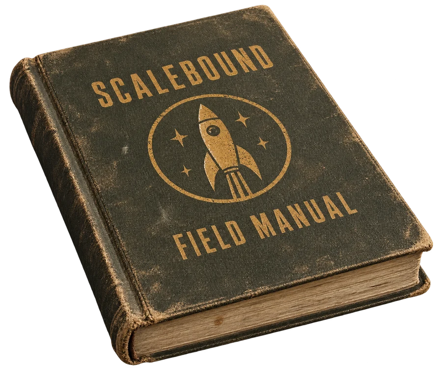 Scalebound’s worn rocket-emblem field manual